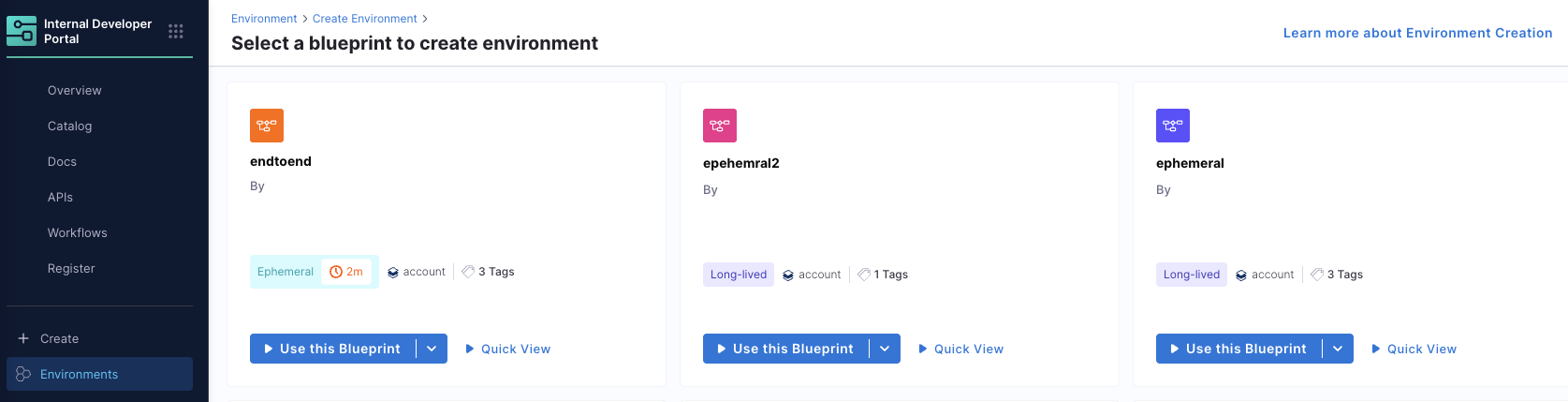 Environment from Blueprints